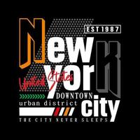vector nieuw york stad tekst typografie ontwerp