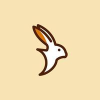 konijn logo tekenfilm vector