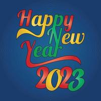 gelukkig nieuw jaar 2023, nieuw jaar banier, nieuw jaar ansichtkaart vector