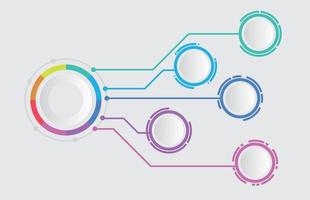 infographic sjabloon van structuur cirkel modern diagram onderwerp , presentatie infographic vector