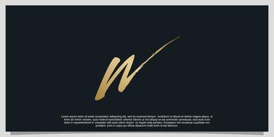 brief w logo ontwerp helling luxe ontwerp illustratie premie vector