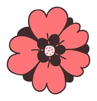 mooi bloem. sticker vector