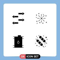 4 creatief pictogrammen modern tekens en symbolen van exporteren olie brand vat bbq bewerkbare vector ontwerp elementen