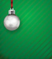 zilver Kerstmis vakantie ornament Aan een groen patroon achtergrond illustratie vector