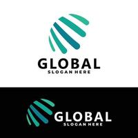 globaal vector logo ontwerp geïsoleerd