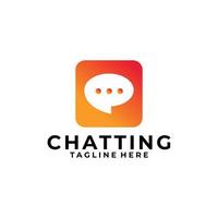 chatten logo icoon vector geïsoleerd