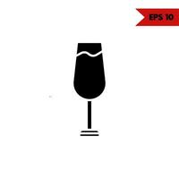 illustratie van drinken glyph icoon vector