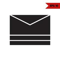 illustratie van e-mail glyph icoon vector