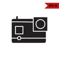 illustratie van camera glyph icoon vector