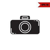 illustratie van camera glyph icoon vector