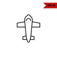 illustratie van vliegtuig lijn icoon vector
