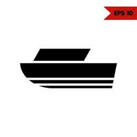 illustratie van boot glyph icoon vector