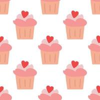 schattig vector cupcakes patroon. hand- getrokken tekening illustratie