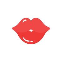 schattig lip. element voor groet kaarten, affiches, stickers en seizoensgebonden ontwerp vector