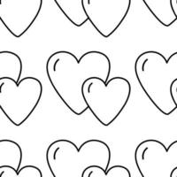 schattig tekening harten patroon. hand- getrokken tekening illustratie. vector