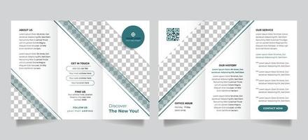 creatief modern bedrijf drievoud brochure ontwerp sjabloon vector