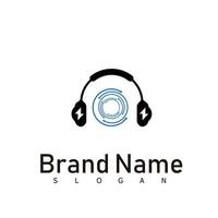 koptelefoon logo mensen muziek- ontwerp symbool technologie babbelen vector