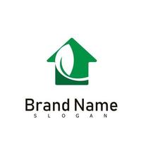 groen huis logo ontwerp symbool echt landgoed vector