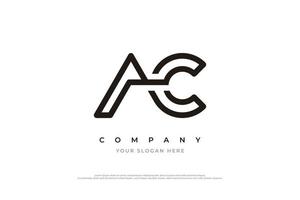 eerste brief ac monogram logo ontwerp vector sjabloon