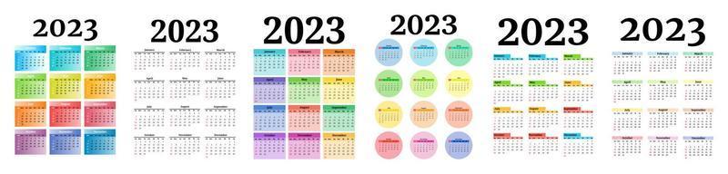 kalender voor 2023 geïsoleerd Aan een wit achtergrond vector