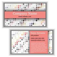 bedrijf kaart sjabloon met abstract achtergrond. kleurrijk onregelmatig dotes. vector