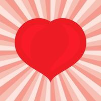 groot rood hart. romantisch liefde symbool van Valentijn dag. vector illustratie.