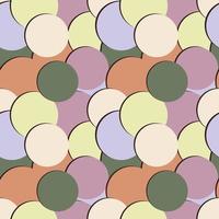 abstract naadloos patroon met gekleurde ronde geschilderd cirkels met schaduw vector