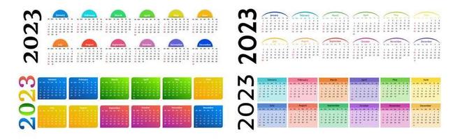 kalender voor 2023 geïsoleerd Aan een wit achtergrond vector