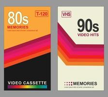 twee vhs cassette covers in vector