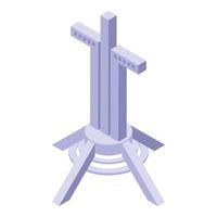 Chili metaal standbeeld icoon isometrische vector. traditioneel reizen vector