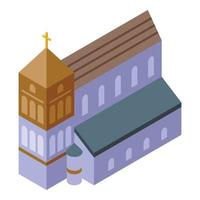 Wit-Rusland kerk icoon isometrische vector. land reizen vector