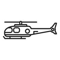 helpen redden helikopter icoon schets vector. lucht vervoer vector