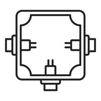 Gevaar knooppunt doos icoon schets vector. elektrisch schakelaar vector