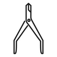 staal manicure gereedschap icoon schets vector. pedicure Pools vector