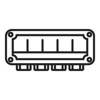 bouw knooppunt doos icoon schets vector. veiligheid muur vector