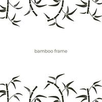 bloemen grens met bamboe vector