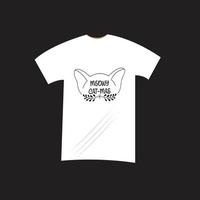 miauw Kerstmis t-shirt vector