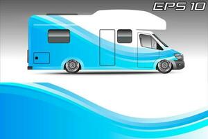 kleurstelling achtergrond ontwerpen voor camper auto wraps en meer vector