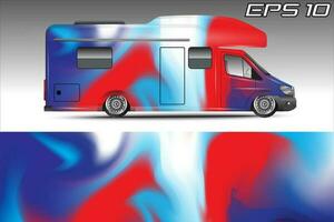 kleurstelling achtergrond ontwerpen voor camper auto wraps en meer vector