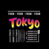 stedelijk stijl leuze tekst ontwerp van Tokio. voor afdrukken ontwerpen, t-shirts, stickers, jassen en meer. vector