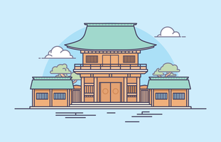Japanse heiligdom illustratie vector