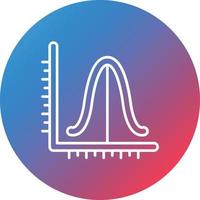 histogram lijn helling cirkel achtergrond icoon vector