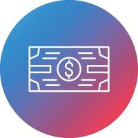 geld lijn helling cirkel achtergrond icoon vector