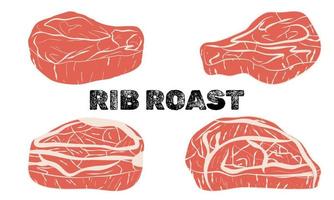 rib gebraden vlees illustratie vector