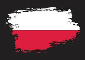 nieuw borstel grunge structuur Polen vlag vector