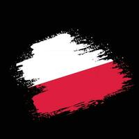 Polen borstel grunge vlag vector