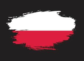 vector borstel beroerte Polen vlag