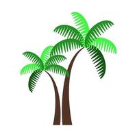 twee palm bomen tekenfilm vector