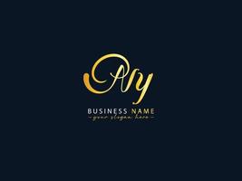 luxe ny logo brief, eerste ny brief ontwerp vector