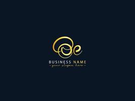 initialen oe logo afbeelding, luxe oe brief logo vector